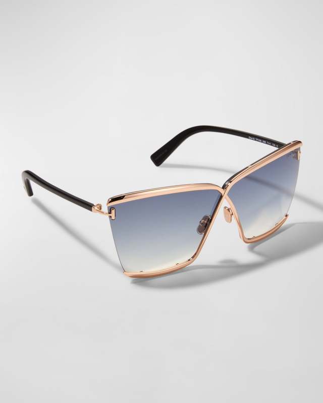 Elle 02 Acetate/Metal Butterfly Sunglasses
